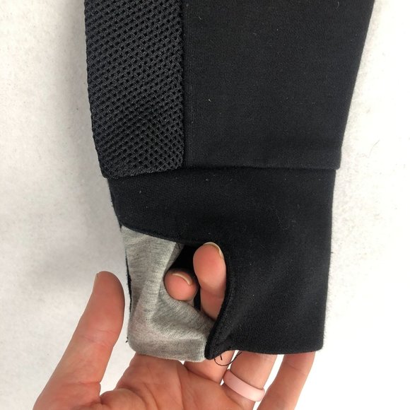 SP Aesthetics Men's Size Small Black Two-Way Full Zip Long Sleeve Hooded Jacket - Picture 5 of 11